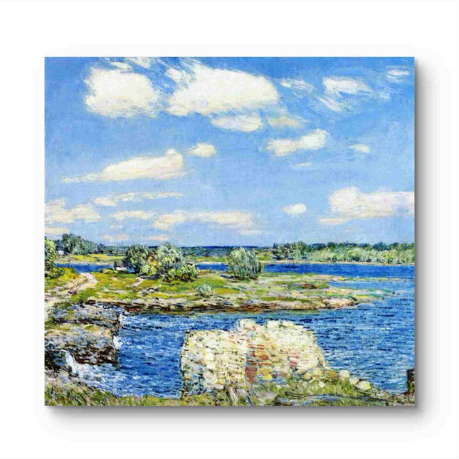 "Claude Monet's 'Serene River with Islands' - Hand-Painted Impressionist Oil Painting Reproduction"