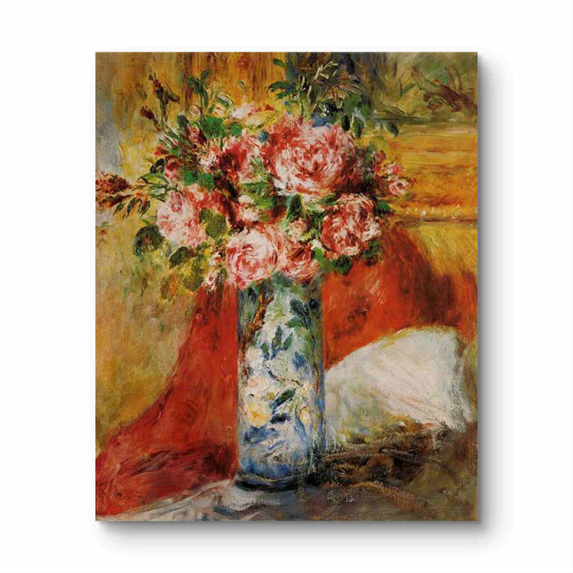 "Pierre-Auguste Renoir's 'Blossoming Elegance' - Premium Hand-Painted Oil Painting Reproduction of Floral Still Life"