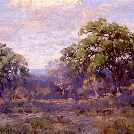 "Julian Onderdonk's 'Serene Oak Grove' Oil Painting Reproduction - Majestic Trees Landscape on Canvas"