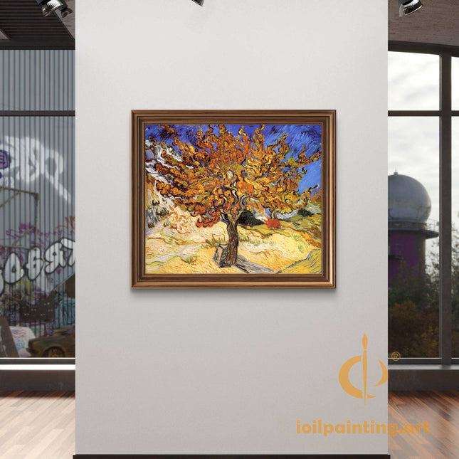 "Vincent van Gogh 'The Mulberry Tree' Museum-Quality Reproduction - Authentic Post-Impressionist Masterpiece"