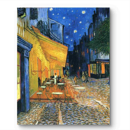 "Vincent van Gogh 'Café Terrace at Night' Museum-Quality Reproduction - Iconic Post-Impressionist Oil Painting"