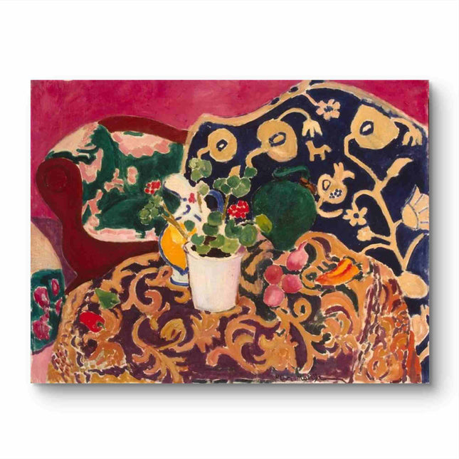 "Henri Matisse Still Life Oil Painting Reproduction - Vibrant Fauvist Floral Artwork for Modern Home Decor"