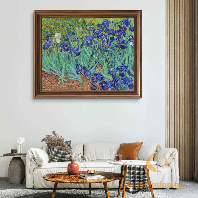 "Vincent van Gogh 'Irises' Museum-Quality Reproduction - Iconic Post-Impressionist Floral Masterpiece"