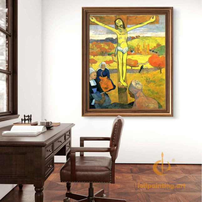 "Gauguin's 'Yellow Christ' Museum-Quality Reproduction - Iconic Post-Impressionist Religious Oil Painting"