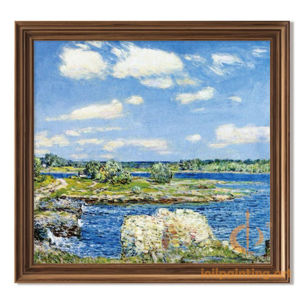 "Claude Monet's 'Serene River with Islands' - Hand-Painted Impressionist Oil Painting Reproduction"