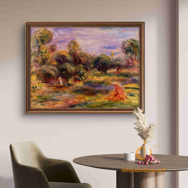"Pierre-Auguste Renoir's 'Tranquil Forest Retreat' - Premium Hand-Painted Oil Painting Reproduction"