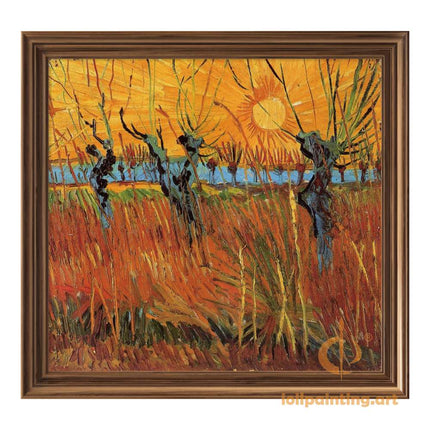 "Vincent van Gogh's 'Sunlit Field with Twisted Trees' - Premium Hand-Painted Oil Reproduction on Canvas"