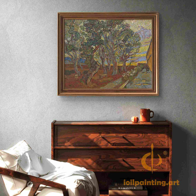 "Vincent van Gogh's 'Enchanted Forest Path' - Premium Hand-Painted Oil Reproduction on Canvas"