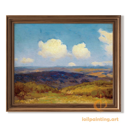 "Serene Mountain Landscape - Premium Hand-Painted Oil Reproduction on Canvas"