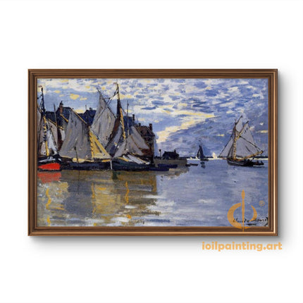 "Claude Monet's 'Harbor Serenity with Sailing Boats' - Hand-Painted Oil Painting Reproduction"