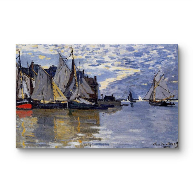 "Claude Monet's 'Harbor Serenity with Sailing Boats' - Hand-Painted Oil Painting Reproduction"