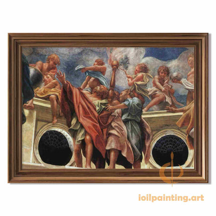 "Jacques-Louis David's 'The Oath of the Horatii' - Hand-Painted Neoclassical Oil Painting Reproduction"