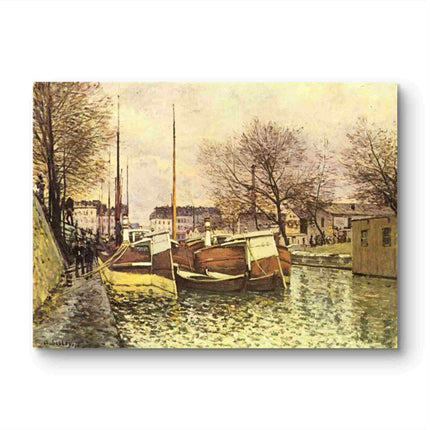 "Alfred Sisley's 'Riverside Tranquility' - Hand-Painted Impressionist Oil Painting Reproduction"
