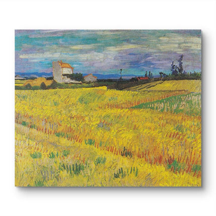 "Vincent van Gogh's 'Golden Wheat Fields at Sunset' - Premium Hand-Painted Oil Reproduction on Canvas"