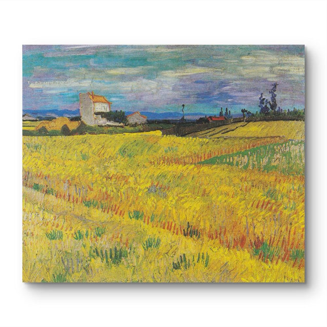 "Vincent van Gogh's 'Golden Wheat Fields at Sunset' - Premium Hand-Painted Oil Reproduction on Canvas"