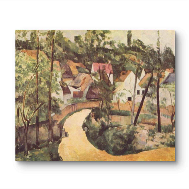 "Paul Cézanne 'Bridge over a Stream' - Authentic Post-Impressionist Landscape Oil Painting Reproduction"