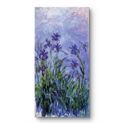 "Claude Monet 'Irises in Bloom' – Hand-Painted Impressionist Floral Oil Painting Reproduction"