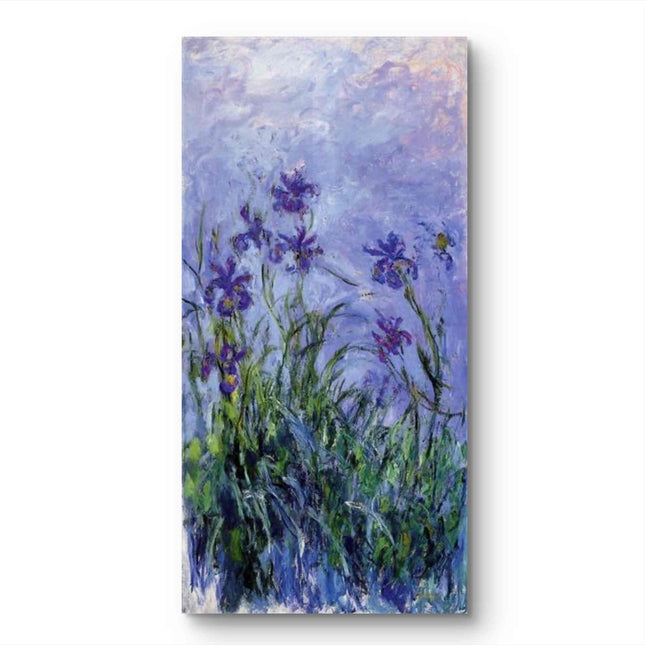 "Claude Monet 'Irises in Bloom' – Hand-Painted Impressionist Floral Oil Painting Reproduction"