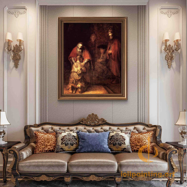 "Rembrandt's 'Return of the Prodigal Son' - Museum-Quality Oil Painting Reproduction | Baroque Masterpiece"