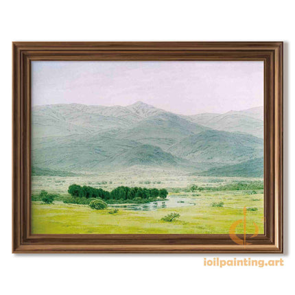 "Claude Lorrain's 'Serene Mountain Valley' - Hand-Painted Classical Landscape Oil Painting Reproduction"