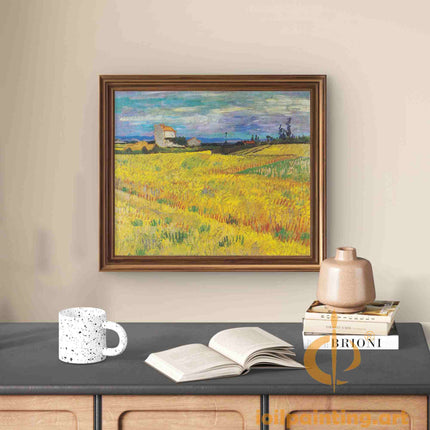 "Vincent van Gogh's 'Golden Wheat Fields at Sunset' - Premium Hand-Painted Oil Reproduction on Canvas"