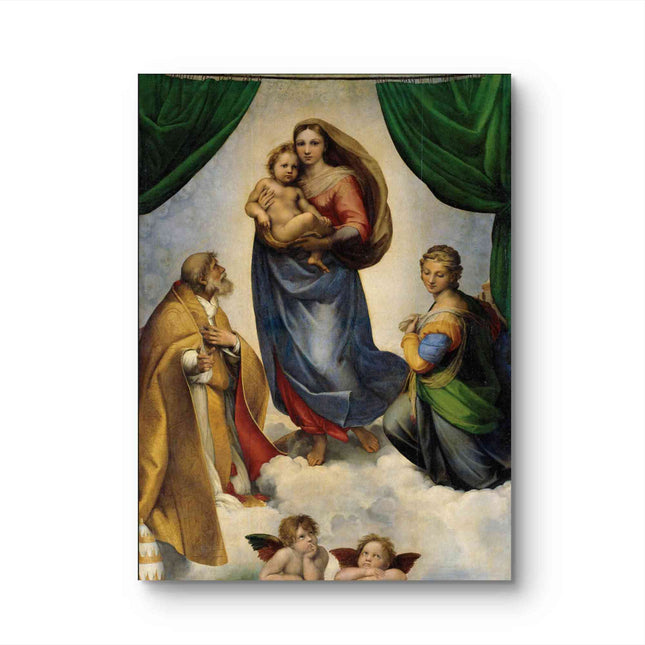 "Raphael's 'Sistine Madonna' - Hand-Painted Renaissance Oil Painting Reproduction"