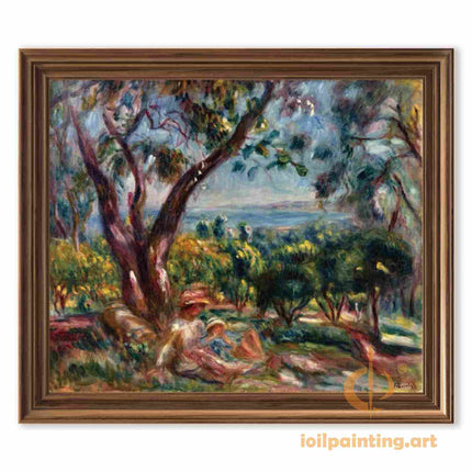 "Pierre-Auguste Renoir's 'Mother and Child in the Garden' - Premium Hand-Painted Oil Painting Reproduction"