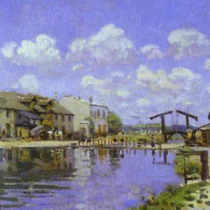"Claude Monet's 'Riverside Serenity' - Hand-Painted Impressionist Oil Painting Reproduction"