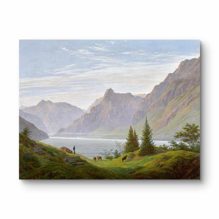 "Jacob van Ruisdael's 'Pastoral Mountain Serenity' - Hand-Painted Dutch Landscape Oil Painting Reproduction"