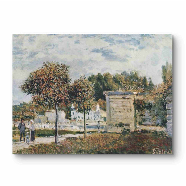 "Claude Monet's 'Village Serenity' - Hand-Painted Impressionist Oil Painting Reproduction"