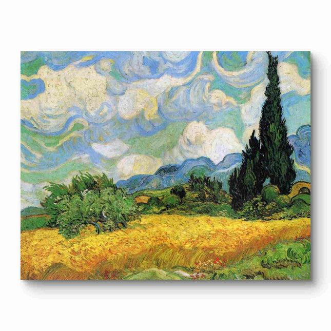 "Vincent van Gogh 'Wheatfield with Cypresses' - Hand-Painted Post-Impressionist Landscape Reproduction | Van Gogh Starry Night Artist"