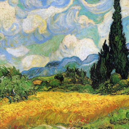 "Vincent van Gogh 'Wheatfield with Cypresses' - Hand-Painted Post-Impressionist Landscape Reproduction | Van Gogh Starry Night Artist"