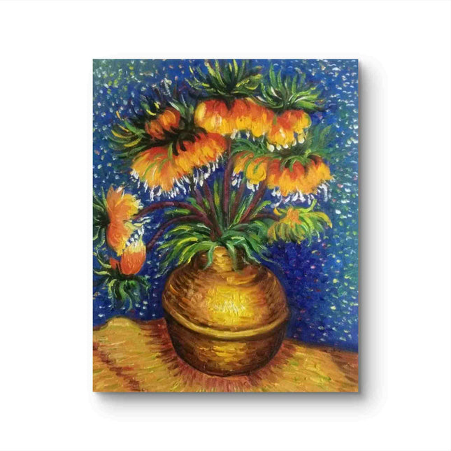 "Vincent van Gogh Inspired 'Floral Still Life' - Premium Hand-Painted Oil Reproduction on Canvas"