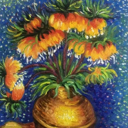 "Vincent van Gogh Inspired 'Floral Still Life' - Premium Hand-Painted Oil Reproduction on Canvas"