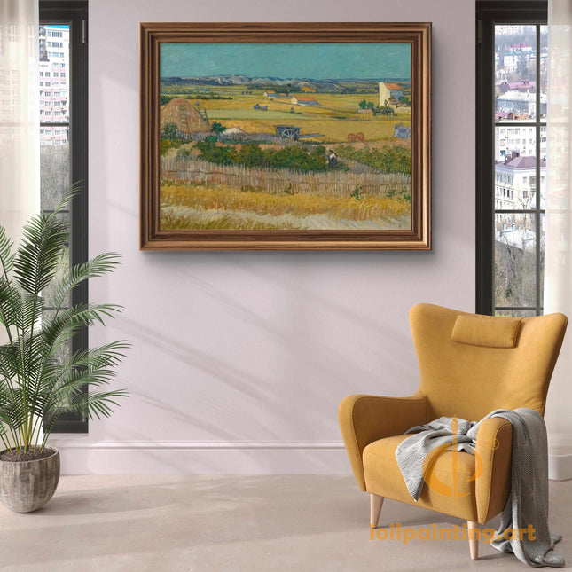 "Vincent van Gogh's 'Countryside Serenity' - Premium Hand-Painted Oil Reproduction on Canvas"