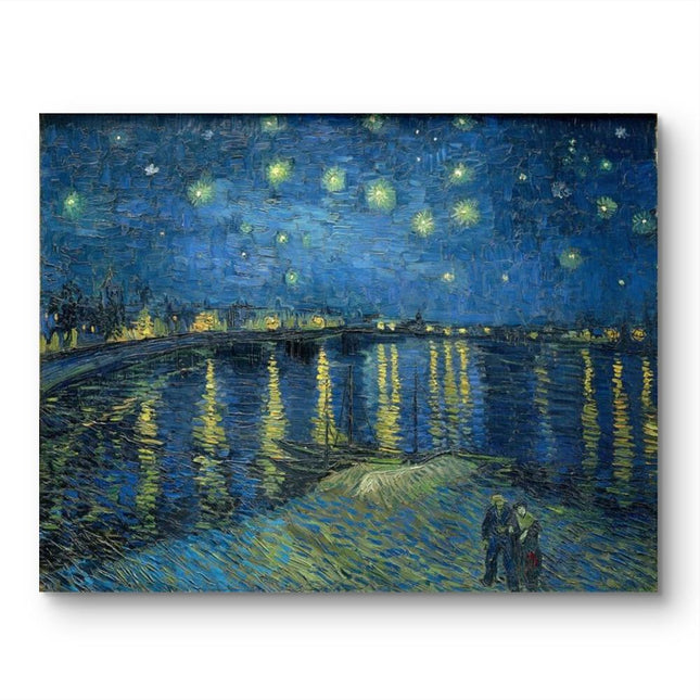 "Vincent van Gogh's 'Starry Night Over the Rhône' - Premium Hand-Painted Oil Reproduction on Canvas"