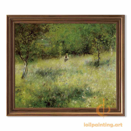 "Pierre-Auguste Renoir's 'Springtime Stroll' - Premium Hand-Painted Oil Painting Reproduction"