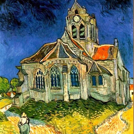 "Vincent van Gogh's 'The Church at Auvers' - Authentic Post-Impressionist "Art Reproduction