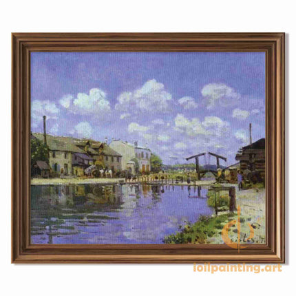 "Claude Monet's 'Riverside Serenity' - Hand-Painted Impressionist Oil Painting Reproduction"