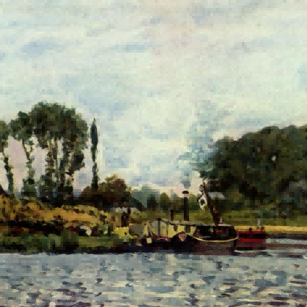 "Alfred Sisley's 'Tranquil Riverside' - Hand-Painted Impressionist Oil Painting Reproduction"