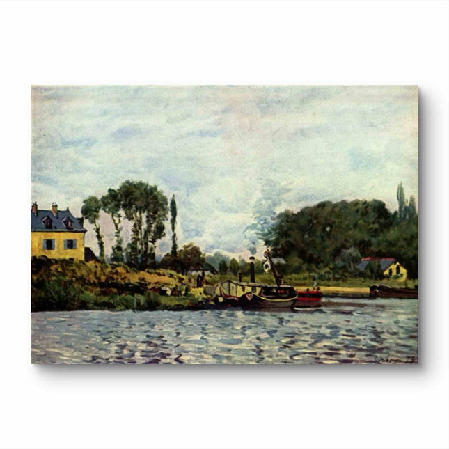 "Claude Monet's 'Tranquil Riverside' - Hand-Painted Impressionist Oil Painting Reproduction"