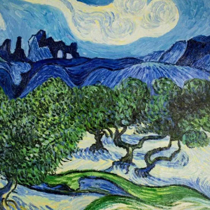 "Vincent van Gogh's 'Starry Night Landscape' - Premium Hand-Painted Oil Reproduction on Canvas"
