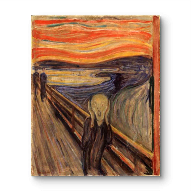 "Edvard Munch's 'The Scream' - Premium Hand-Painted Oil Reproduction on Canvas"