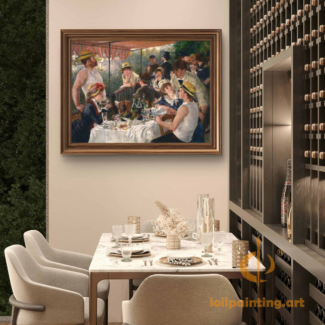 "Pierre-Auguste Renoir's 'Luncheon of the Boating Party' - Premium Hand-Painted Oil Reproduction on Canvas"