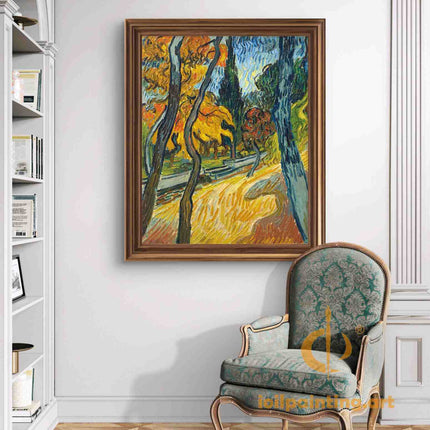 "Vincent van Gogh's 'Autumn Trees with Golden Foliage' - Premium Hand-Painted Oil Reproduction on Canvas"