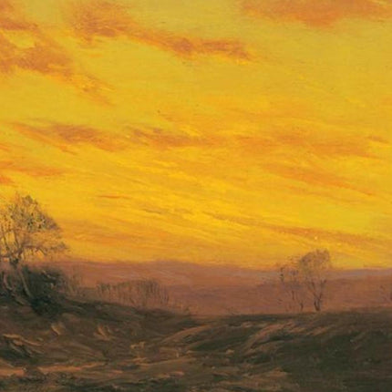 "Sunset Over the Wilderness - Premium Hand-Painted Oil Reproduction on Canvas"