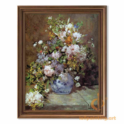 "Pierre-Auguste Renoir's 'Floral Elegance' - Premium Hand-Painted Oil Painting Reproduction"