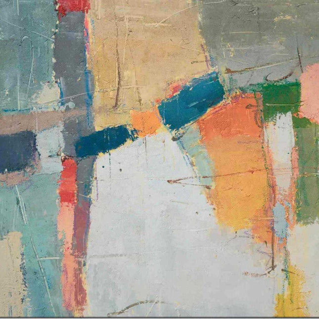 "Modern Abstract Oil Painting - Bold Colorful Canvas Art for Contemporary Home Decor | Handmade Wall Art"