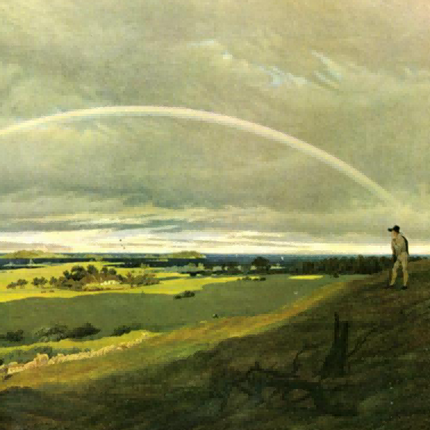 "John Constable's 'Rainbow Over the Countryside' - Hand-Painted Romantic Oil Painting Reproduction"