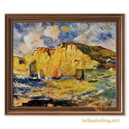 "Pierre-Auguste Renoir's 'Coastal Serenity' - Premium Hand-Painted Oil Painting Reproduction"